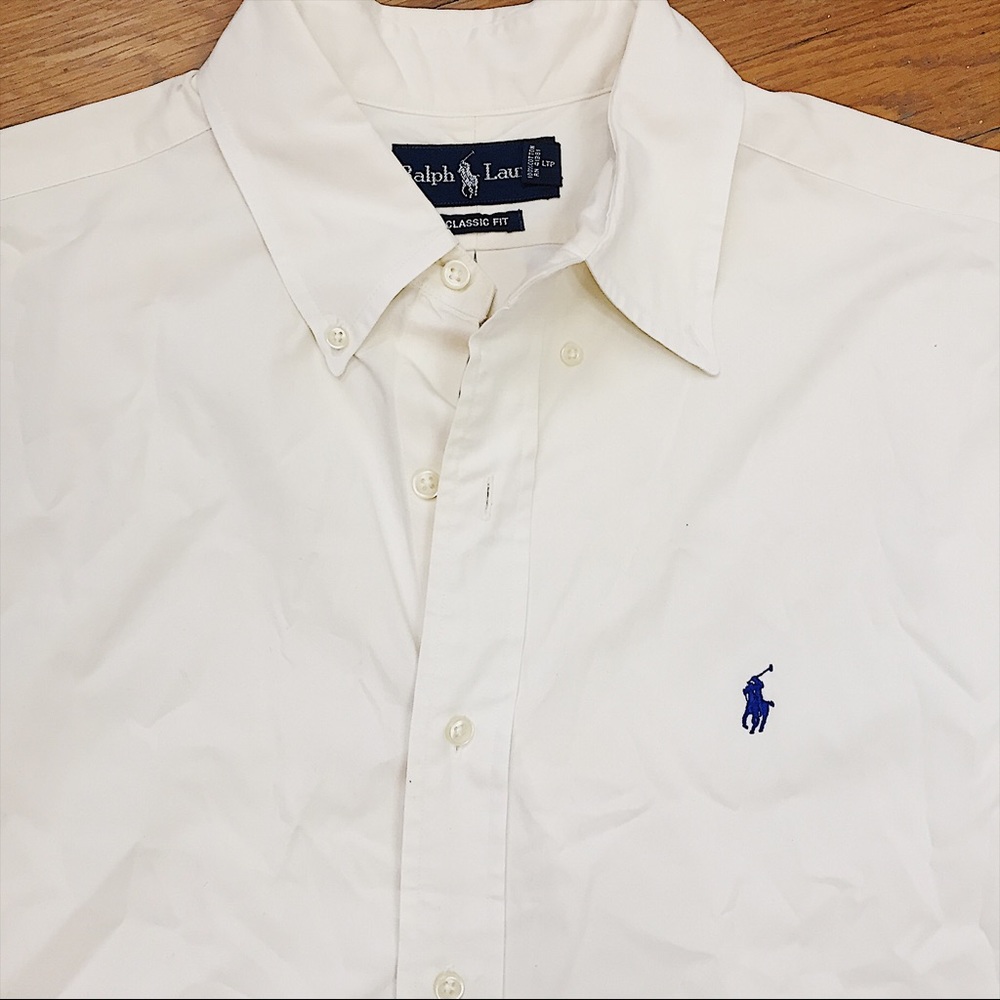 Ralph Lauren Classic Button Down Shirt L EUC - Picture 2 of 5